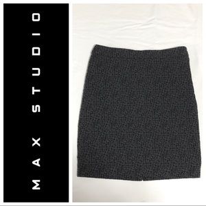 Max Studio | High Waist Black & Grey Pencil Skirt